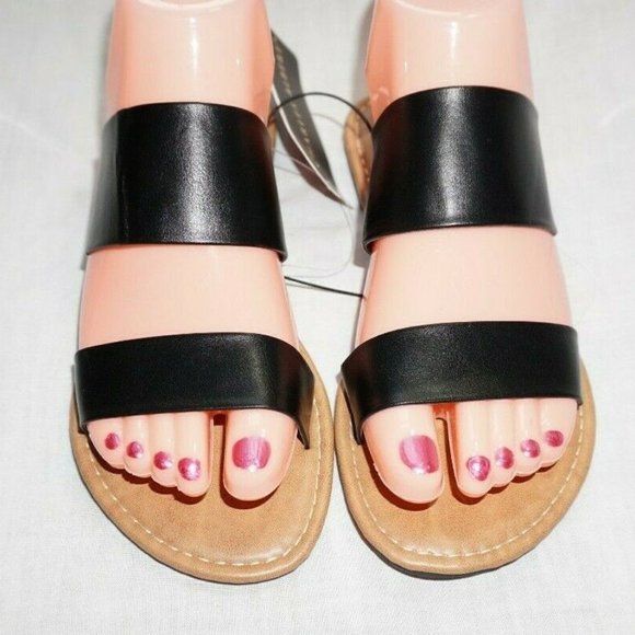 Charles Albert Shoes - Black Strap Sandal